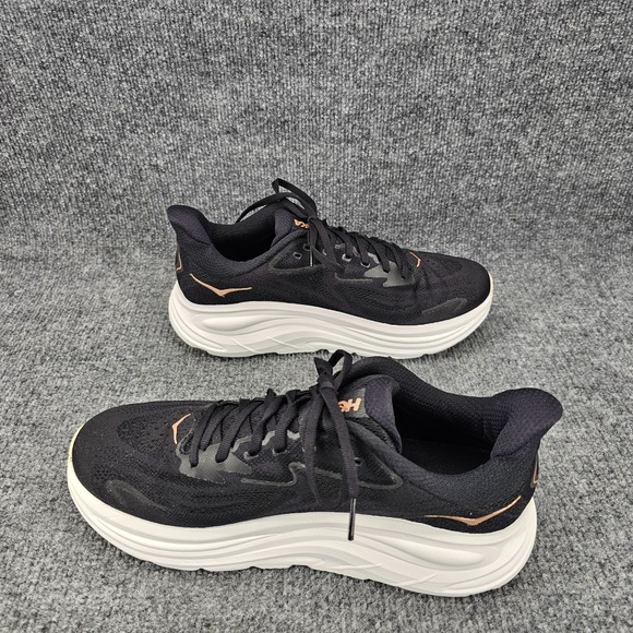 Hoka One Clifton 10 Womens Size 10.5 Black Rose Gold Athletic Road Running Shoes - Picture 4 of 13